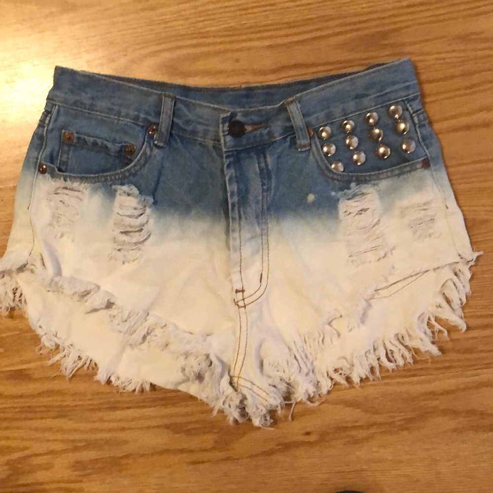 Vintage Studded Cutoff Jean Shorts